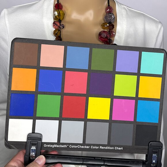 Multicolor Faux Gems Necklace Black Satin Ribbon‎ Tie In The Back - Picture 13 of 13